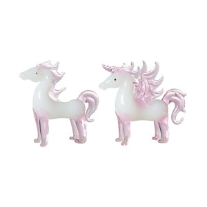 Juego de 2 Bolas de Cristal Rosa con Forma de Caballo, Ecológicas, Pulimentadas, Miniatura, para Regalo, Decoración del Hogar, LONGWIN - Product Image 1