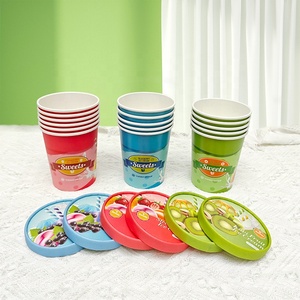 Hộp Đựng Kem Dùng Một Lần Logo In Tùy Chỉnh Có Nắp Đậy Cốc Kem Màu Đen Cốc Kem Giấy - Product Image 3