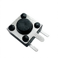 Interrupteur à bouton-poussoir tactile électronique en laiton 6*6mm, à actionnement latéral, 3 broches DIP, traversant, SPST, momentané pour PCB, conforme RoHS