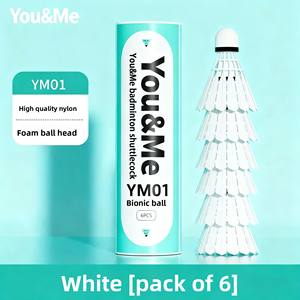 <span class=keywords><strong>Pelota</strong></span> de Bádminton Profesional Resistente <span class=keywords><strong>para</strong></span> Entrenamiento y Competencia, de Plástico y Nailon, <span class=keywords><strong>para</strong></span> Actividades al Aire Libre, Paquete de 6 Unidades - Product Image 1