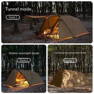 Tente tunnel TANXIANZHE 2025 Nouvelle tente de camping en plein air Anti-tempête Une chambre à coucher Deux salons Tente <span class=keywords><strong>tout</strong></span> compris - Product Image 4