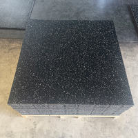 Tapis de sol de gym en caoutchouc recyclé haute densité 1m x 1m, dalles de revêtement de sol antidérapantes en EPDM pour usage intérieur, parcs de fitness et jardins