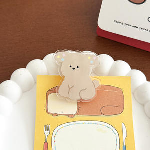 1件小狗形夹少女心PP夹少女学生长尾夹创意可爱风格 - Product Image 1