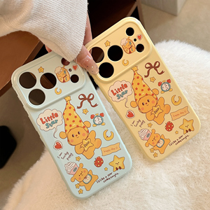 Coque de téléphone antichoc en TPU souple, style Ins, avec motif ours beurré mignon et design <span class=keywords><strong>petite</strong></span> étoile, personnalisable pour 17/16/15/14/13 Pro Max - Product Image 1