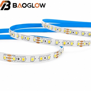 ไฟ LED แบบม้วน CCT สองสี 120LED/เมตร 2835 LED Tape Light 12V 12W/เมตร แผงขนาด 8 มม. ตัดได้ทุกๆ 5 ซม. 3000K+6500K/12000K สำหรับใช้ภายในอาคาร ห้องน้ำ - Product Image 2