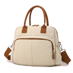 Bolsa <span class=keywords><strong>de</strong></span> Hombro Multicompartimentos para Madre y Bebé, Color Sólido, con Cierre y Forro <span class=keywords><strong>de</strong></span> Poliéster, para Salidas y Almacenamiento - Product Image 4