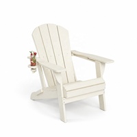 Chaise Adirondack en HDPE, chaise pliante d'extérieur durable, plusieurs couleurs disponibles pour pelouse, patio, foyer