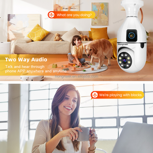 Hongnaer Indoor Wireless E27 Bulb Surveil Security PTZ <strong>Camera</strong> Towell 8MP 4K Dual Lens Smart WiFi 360 Degree CCTV Bulb <strong>Camera</strong> - Product Image 3