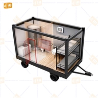 Maisonnette haut de gamme sur roues, mobile de luxe, clé en main, pour les voyages et les vacances, remorque, maison conteneur pour Airbnb, design modulaire
