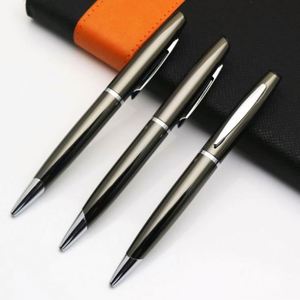 Stylo bille en métal noir mat 0,7 mm avec clip, encre bleue/noire, pour usage promotionnel hôtelier - Product Image 2