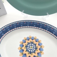 Assiette plate avec logo personnalisé Assiette ronde en plastique pour la cuisine Assiette en plastique RPET pour le restaurant