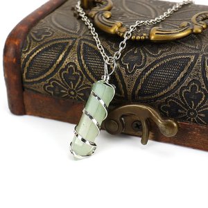 Collana Unisex con Pendente in Cristallo Naturale di Ametista, Colonna Esagonale a Punta Singola, a Forma di Serpente, in Argento, Regalo Classico - Product Image 6