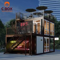 Cbox Maison préfabriquée portable à faible coût de 20 pieds, restaurants mobiles de restauration rapide, cafés, maison conteneur en kit