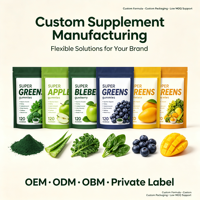 SYC BIO Gummies Super Greens Naturels Formule Quotidienne Bien-être & Soutien Digestif 120 Comprimés Sac de 600g Marque Privée OEM ODM