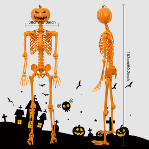 Decoraciones de Halloween 2024, Accesorios para Casa Embrujada, Esqueleto Animado con Articulaciones Móviles, Esqueleto de Halloween de Alta Calidad para Fiestas - Product Image 1