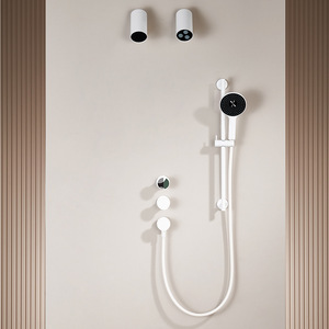 Ensemble <span class=keywords><strong>de</strong></span> <span class=keywords><strong>douche</strong></span> mural encastré multifonction en cuivre, <span class=keywords><strong>mitigeur</strong></span> <span class=keywords><strong>de</strong></span> <span class=keywords><strong>douche</strong></span> gris anthracite <span class=keywords><strong>de</strong></span> luxe pour salle <span class=keywords><strong>de</strong></span> bain, avec jets d'eau froide et chaude - Product Image 4