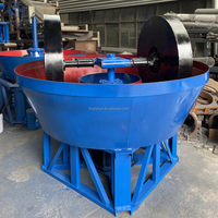 Broyeur à meules humides 1200b pour petit matériel d'extraction d'or en roche, prix d'usine