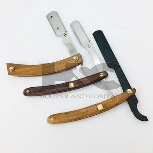 Maquinilla de afeitar recta profesional de acero inoxidable logotipo personalizado hoja reemplazable de madera sostenible maquinilla de afeitar de plástico personalizable - Product Image 4