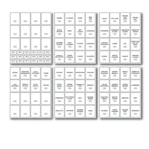 2022 Custom kitchen jar glass pantry spice labels packaging labels