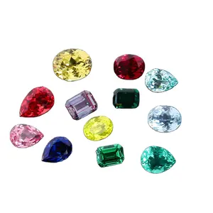 Custom Wholesale Dark Green Yttrium Aluminium Garnet Marquise Cut Lab Grow Garnet With For Jewelry