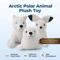 Ensemble de jouets en peluche animaux arctiques : Phoque blanc, Renard, Lévrier – Coton PP écologique, Doux et réconfortant pour enfants – Personnalisable OEM ODM, Vente en gros