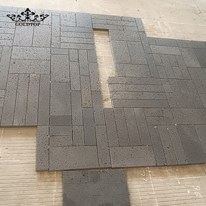 Carreaux de travertin basaltique noir de Hainan GOLDTOP, pierre naturelle pour la pose de carrelage extérieur et la construction de murs. - Product Image 1