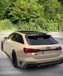 Diffuseur arrière en fibre de carbone sèche style AB pour Audi <span class=keywords><strong>RS6</strong></span> C8, kit carrosserie aérodynamique <span class=keywords><strong>Performance</strong></span>, modification - Product Image 2
