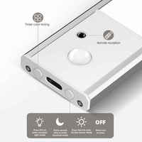 Lampe de nuit moderne à détecteur de mouvement, rechargeable USB Type C, éclairage LED pour armoire de cuisine, télécommande