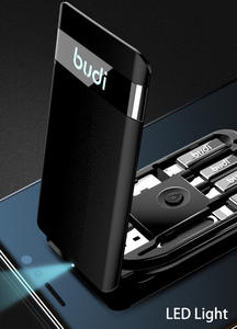 Adaptateur intelligent multifonctionnel BUDI, boîte de rangement pour cartes, câble de données USB, chargeur sans fil universel pour Android et iOS - Product Image 4