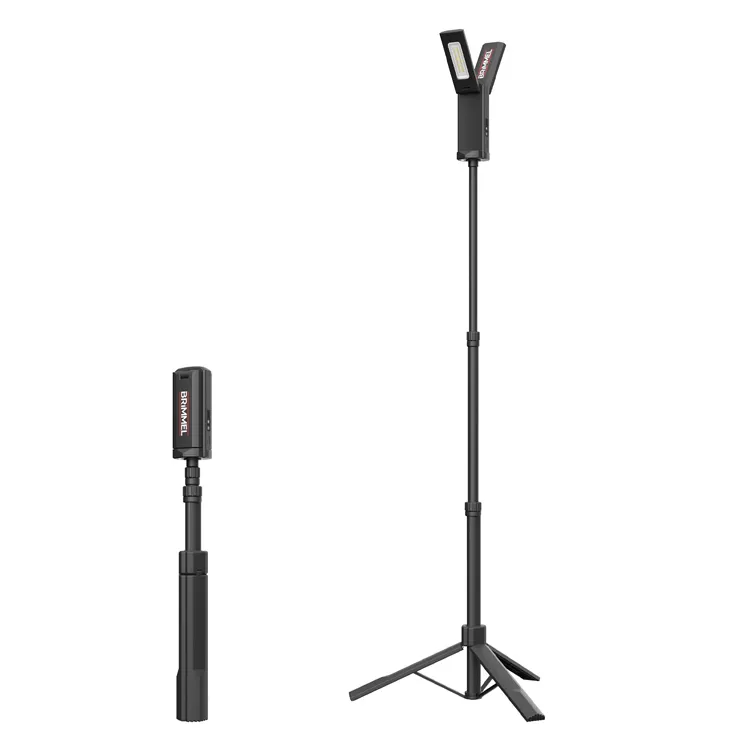 Vertak Portátil 100-240V Luzes de trabalho LED com suporte Tripé telescópico Luz de acampamento para exterior