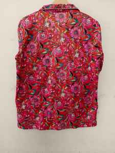 Conjunto de Pijama de Dos Piezas para Mujer, Unisex, Transpirable, de Algodón, con Estampado Floral, Elegante y de Lujo, para Verano - Product Image 2