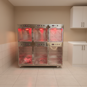 पेशेवर स्टेनलेस स्टील पालतू अस्पताल पिंजरे बॉक्स आधुनिक शैली ठोस डिजाइन कुत्तों 100 किलोग्राम क्षमता के लिए सुरक्षित पशु चिकित्सा उपकरण - Product Image 1