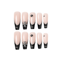 Ballerine faite à la main strass faux ongles haute qualité ongle artificiel conception longs ongles en acrylique accessoires Art 10 tailles