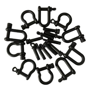 Electroplated Horseshoe Buckle <b>Carabiner</b> Outdoor Metal Paracord Bracelet Accessory Universal D-Shaped U-Shaped Hook 1Kg Load - Product Image 5