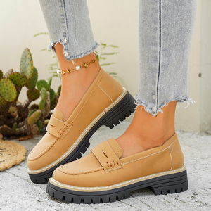Mocasines <span class=keywords><strong>de</strong></span> Plataforma <span class=keywords><strong>para</strong></span> <span class=keywords><strong>Mujer</strong></span>, Rojos, con <span class=keywords><strong>Suela</strong></span> Gruesa, Casuales, Sin Cordones, Estilo Retro, <span class=keywords><strong>Zapatos</strong></span> <span class=keywords><strong>para</strong></span> Uso Diario - Product Image 4