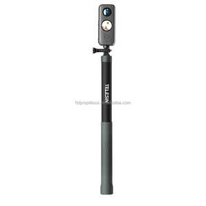 Stocks TELESIN Perche à selfie extensible en fibre de carbone de 3 m avec vis 1/4 pour caméra d'action panoramique Insta360 X3 <span class=keywords><strong>GO</strong></span> <span class=keywords><strong>Pro</strong></span> Osmo Pocket - Product Image 1