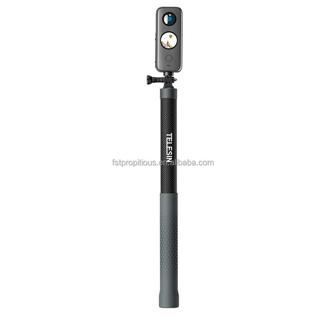 Stocks TELESIN Extendable 3m Carbon Fiber Selfie Stick W/ 1/4 Screw for Action Panorama Camera Insta360 X3 GO Pro Osmo Pocket