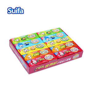 Fabrication OEM, 12,5 g, saveur de fruits mélangés, cinq bâtonnets de chewing-gum avec autocollant de tatouage <span class=keywords><strong>magique</strong></span> - Product Image 4