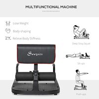 Soozier Appareil de fitness 3-en-1 rembourré avec cadre en acier pliable pour pompes, abdominaux et squats profonds, pour la maison, Chine
