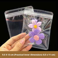ZNZF005 Sacs auto-adhésifs en PVC transparent double face durables avec trou de suspension, imperméables et recyclables pour bijoux, artisanat et petites entreprises