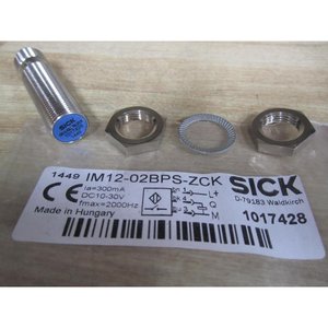 Sensor de Proximidad Inductivo Sick IM12-02BPS-ZCK, Detección de 2 mm, 10-30 V CC, 300 mA, Terminal de Tornillo, Sin Blindaje - Product Image 1