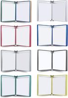 Sistema de visualización y referencia de montaje en pared con 10 bolsillos tamaño carta en colores surtidos