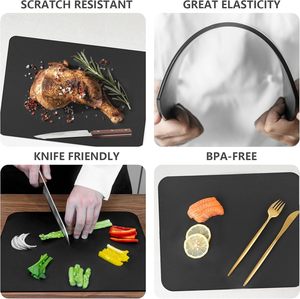 Supplier Chopping Board Wood Fiber Dishwasher Safe BPA Free Natural Pine Wood Fiber Cutting Board Without Hole - Product Image 4