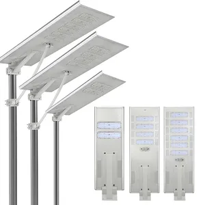 O alumínio IP65 impermeável exterior 50 W 100W 150 W 50 100 150 watts integrou tudo em uma luzes de rua solares conduzidas