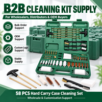 Kit de nettoyage d'armes à feu multi-calibres AVIC HANGTE 58 pièces avec brosses de nettoyage, tiges en laiton, chiffons en coton et étui de transport rigide pour la chasse