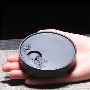 Pierre à encre Longtan Pit Black Dragon Tail, Pierre originale, Motif Nuages ouvrant pour voir la Lune, Cadeau, Place par défaut, Matériau par défaut - Product Image 3