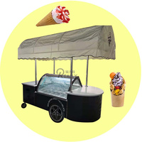 Tricycle électrique entièrement équipé pour la vente de crème glacée roulée pour aliments, vélo, camion, remorque, chariot, voiture avec roues de congélation