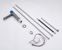 Robinet de lavabo moderne Weihao en laiton gris fusil, à montage sur comptoir, avec capteur tactile, monocommande, mitigeur eau chaude/froide pour salle de bain