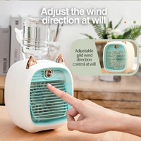NOUVEAU Ventilateur Rafraîchisseur d'Air Portable USB Mini avec 3 Vitesses, Diffuseur d'Air, Humidificateur et Purificateur à Pulvérisation pour Voiture et Maison