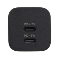 VCOM Chargeur GaN 45W 15V 3A EU US Folding Plug OTP OVP Dual USB C PD Fast Charge Adapter for Mobile Phone